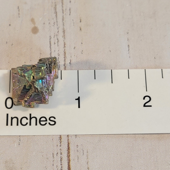 Square Bismuth Crystal DIY Homemade Jewlrey Pendant Sized Necklace Piece - Picture 10 of 10